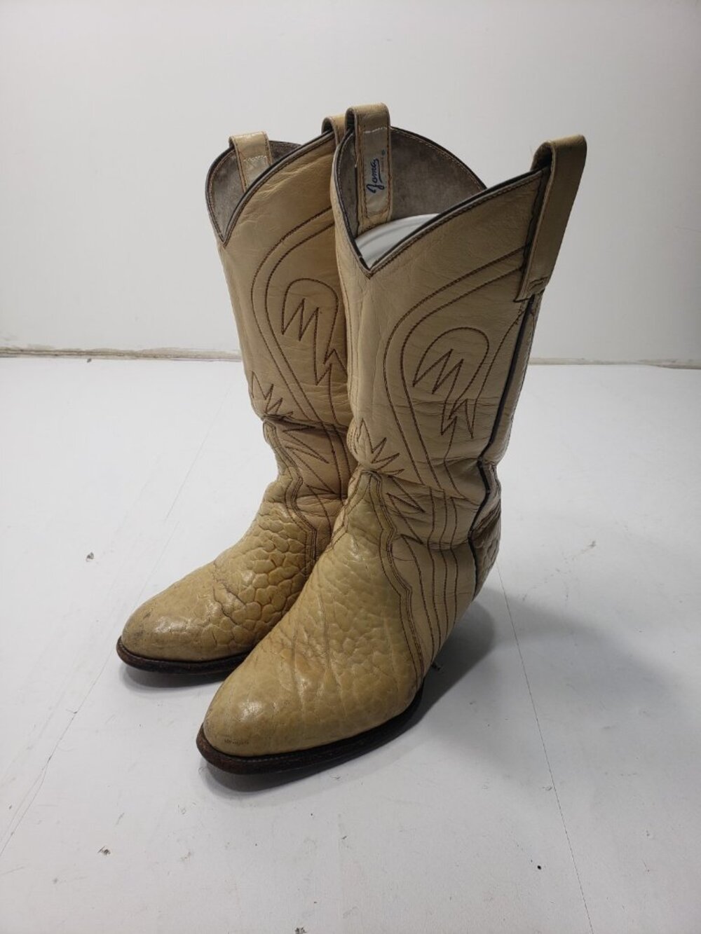 Vintage Joma 206120 Leather Cowboy Boots Tan Western 0270001508 USA Men’s 27.5